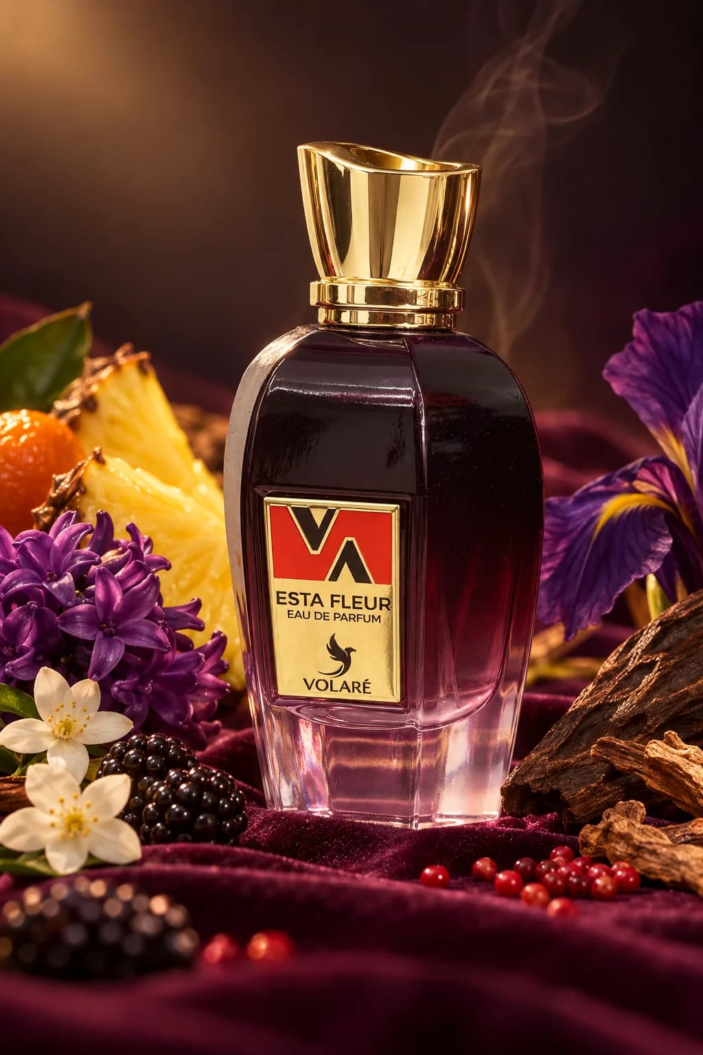 Esta Fleur de Volaré, mis en scène avec ses matières premières