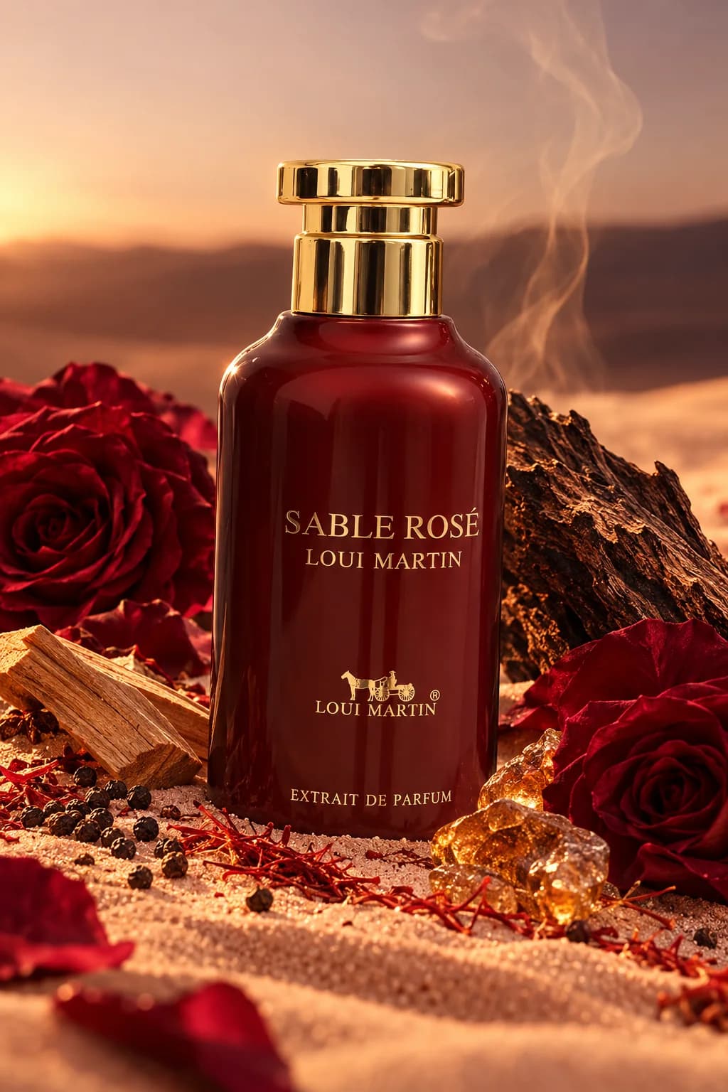 Sable Rosé de Loui Martin, mis en scène avec ses matières premières